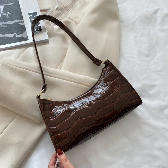 Mode PU Leder Taschen für Frauen Alligator Muster Achsel Handtasche Weibliche Kleine Unterarm Messenger Tasche Geldbörse