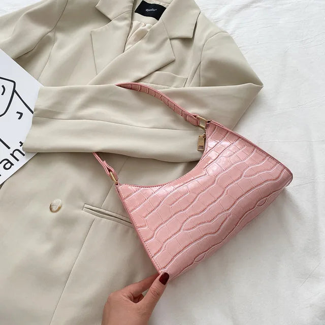 Mode PU Leder Taschen für Frauen Alligator Muster Achsel Handtasche Weibliche Kleine Unterarm Messenger Tasche Geldbörse