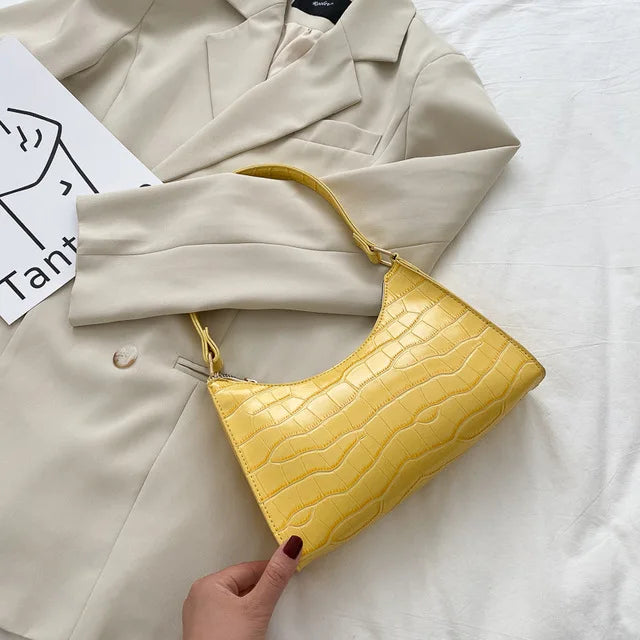 Mode PU Leder Taschen für Frauen Alligator Muster Achsel Handtasche Weibliche Kleine Unterarm Messenger Tasche Geldbörse