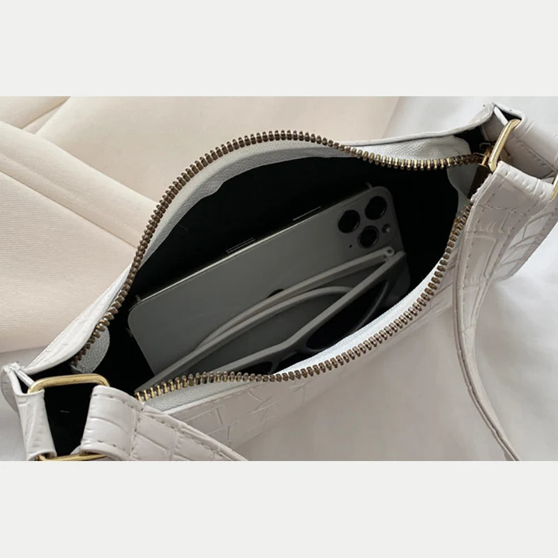 Mode PU Leder Taschen für Frauen Alligator Muster Achsel Handtasche Weibliche Kleine Unterarm Messenger Tasche Geldbörse