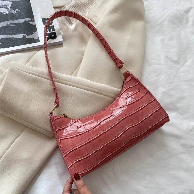 Mode PU Leder Taschen für Frauen Alligator Muster Achsel Handtasche Weibliche Kleine Unterarm Messenger Tasche Geldbörse