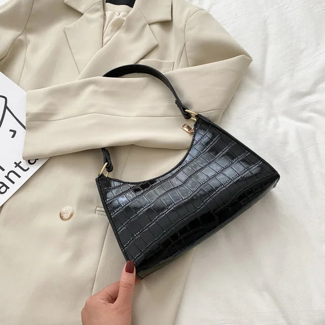 Mode PU Leder Taschen für Frauen Alligator Muster Achsel Handtasche Weibliche Kleine Unterarm Messenger Tasche Geldbörse