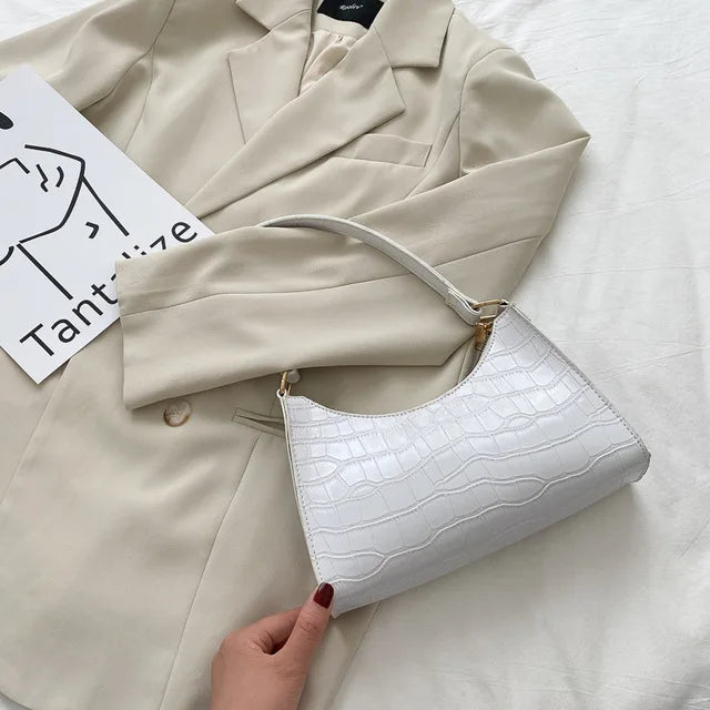 Mode PU Leder Taschen für Frauen Alligator Muster Achsel Handtasche Weibliche Kleine Unterarm Messenger Tasche Geldbörse