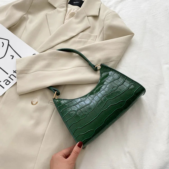 Mode PU Leder Taschen für Frauen Alligator Muster Achsel Handtasche Weibliche Kleine Unterarm Messenger Tasche Geldbörse