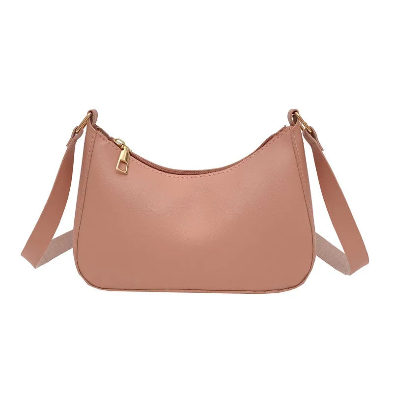 Retro Unterarmtasche Damen Schleife Handtasche PU Leder Baguette Tasche Umhängetasche im westlichen Stil Achselfeuchtigkeit