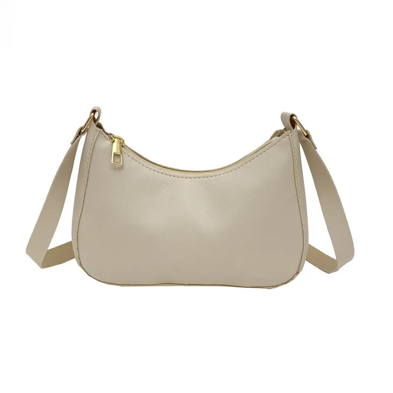 Retro Unterarmtasche Damen Schleife Handtasche PU Leder Baguette Tasche Umhängetasche im westlichen Stil Achselfeuchtigkeit