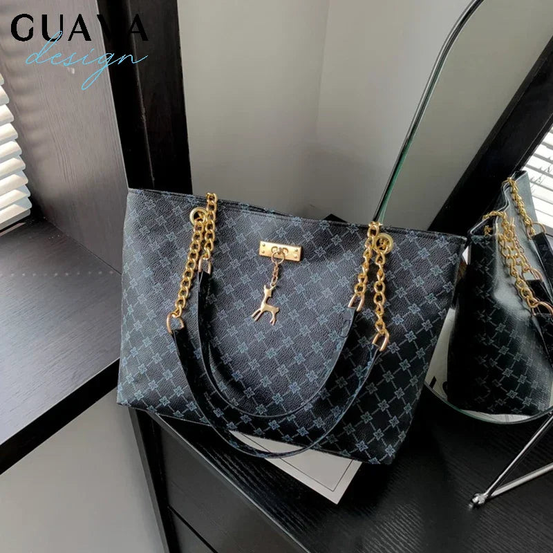 Neue Presbyopie Handtasche Textur Weiches Leder Große Kapazität Tote Frauen Tasche Mit Hängenden Zubehör Schulter Tasche
