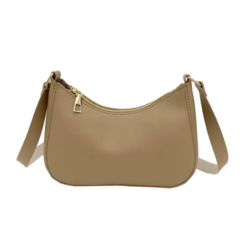 Retro Unterarmtasche Damen Schleife Handtasche PU Leder Baguette Tasche Umhängetasche im westlichen Stil Achselfeuchtigkeit