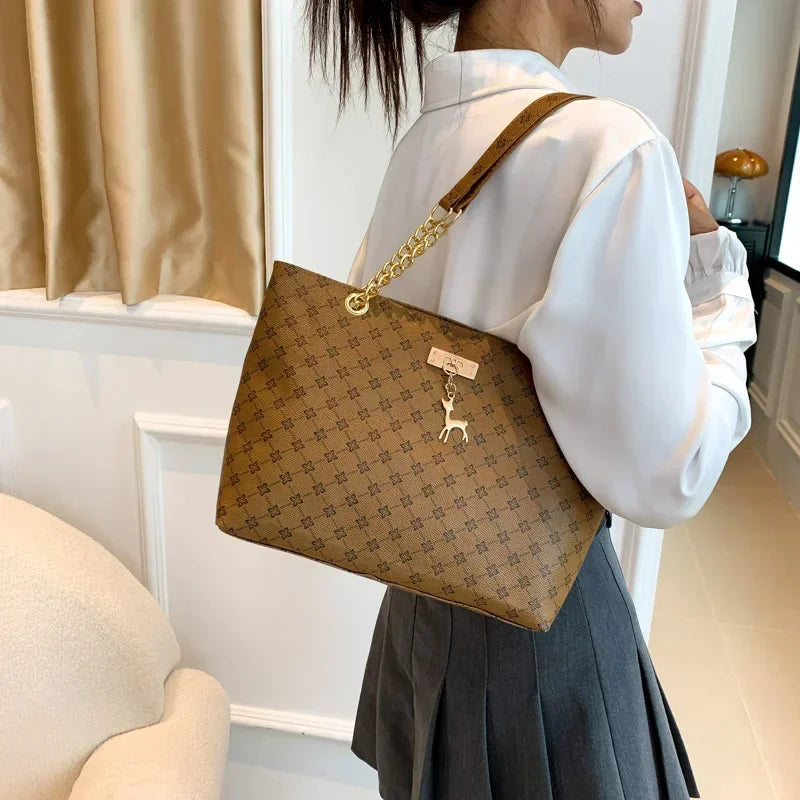 Neue Presbyopie Handtasche Textur Weiches Leder Große Kapazität Tote Frauen Tasche Mit Hängenden Zubehör Schulter Tasche