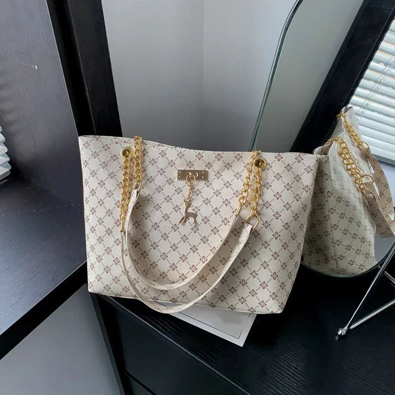 Neue Presbyopie Handtasche Textur Weiches Leder Große Kapazität Tote Frauen Tasche Mit Hängenden Zubehör Schulter Tasche