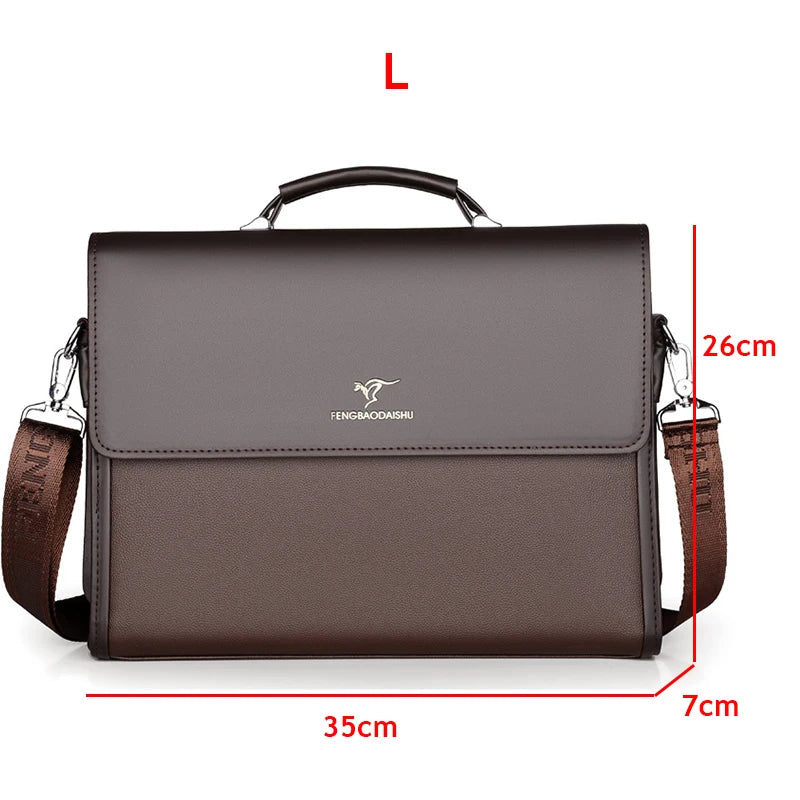 Leder Luxus Aktentaschen Für Männer Designer Arbeit Business Tote Bolsas Schwarz Handtasche Schulter Anwalt Platz A4 Seite Umhängetasche