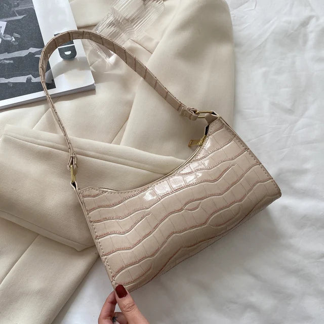 Mode PU Leder Taschen für Frauen Alligator Muster Achsel Handtasche Weibliche Kleine Unterarm Messenger Tasche Geldbörse