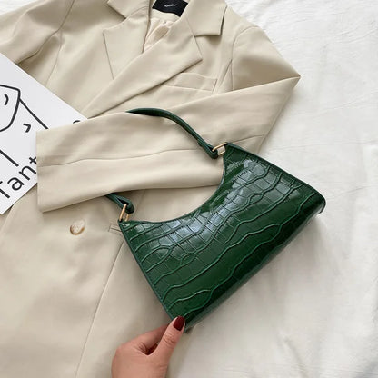 Mode PU Leder Taschen für Frauen Alligator Muster Achsel Handtasche Weibliche Kleine Unterarm Messenger Tasche Geldbörse