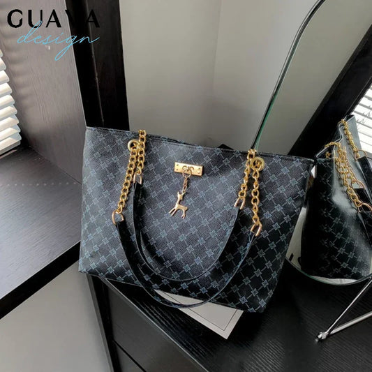 Neue Presbyopie Handtasche Textur Weiches Leder Große Kapazität Tote Frauen Tasche Mit Hängenden Zubehör Schulter Tasche