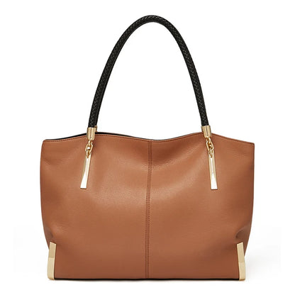 FOXER Marke Echtes Leder Handtasche Winter Frauen Original Design Schulter Tasche Luxus Tote Große Kapazität Dame Tasche Weihnachten Geschenk