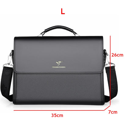Leder Luxus Aktentaschen Für Männer Designer Arbeit Business Tote Bolsas Schwarz Handtasche Schulter Anwalt Platz A4 Seite Umhängetasche